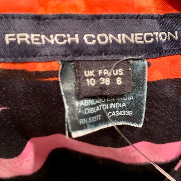 French Connection Shadow Dance V-neck Sleeveless Geometric Sz 6 ColourBlock - Picture 3 of 11